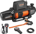 VEVOR Electric Winch, 13500 lbs Load Capacity, 12V DC Truck Winch with Φ3/8 in x 92 ft Synthetic Rope, Wireless & Wired Remote Control, IP68 Waterproof for Towing Off-Road SUV Jeep Trailer Boat