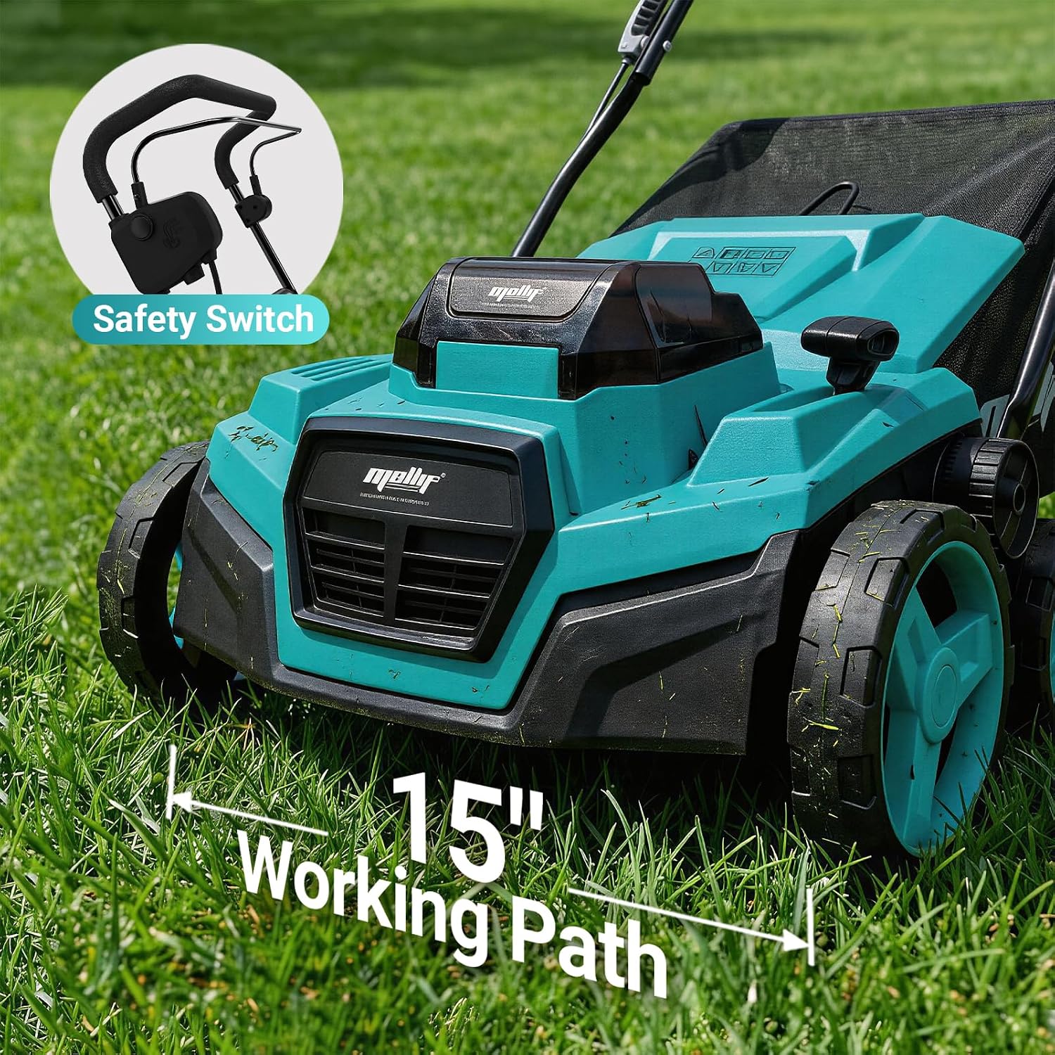 36V 15' Brushless Cordless Electric Dethatcher and Scarifier Compatible with Makita 18V Battery(Tool Only), w/12Gal Thatch Collection Bag, 5-Depth Adjustment, Quick-Fold, Walk Behind for Lawn Care