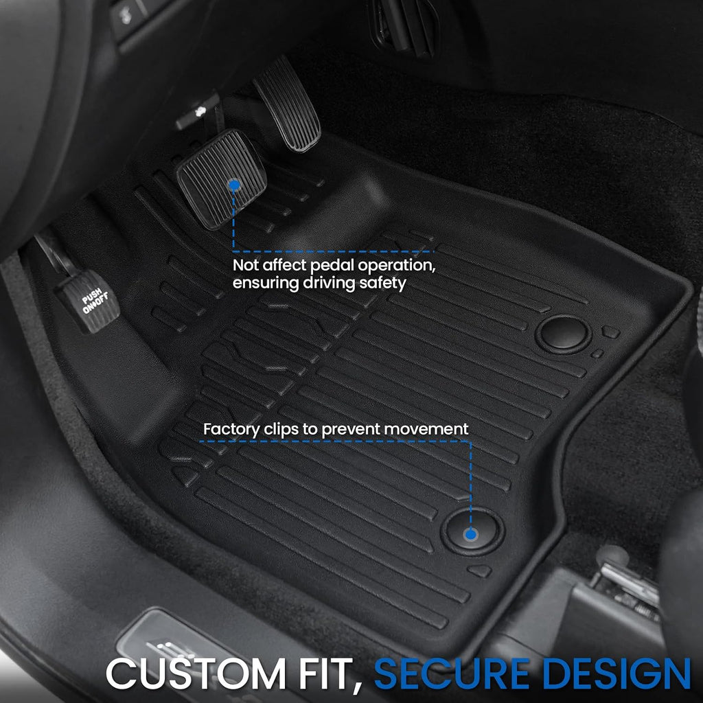 Floor Mats Cargo Mat Set for 2015-2019 Ford Explorer 7 Seats, Extra Sub-Trunk Mat and Door Sill Guards, All Weather TPE Floor Liners Cargo Liner Trunk Lower Mat Accessories