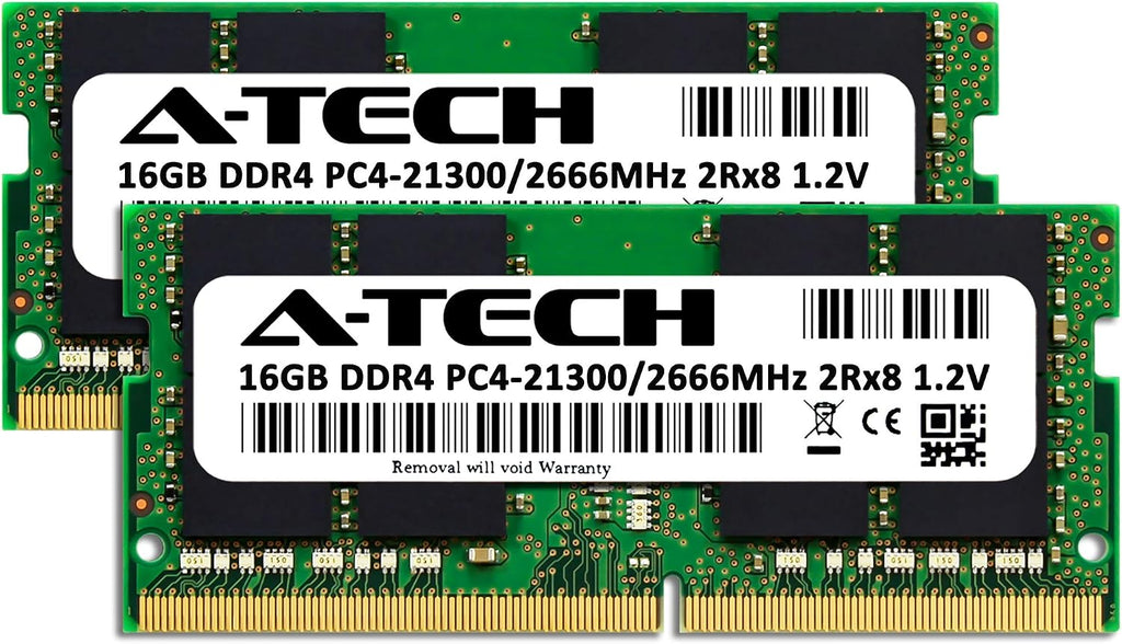 A-Tech 32GB Kit (2x16GB) RAM for Acer Nitro 5 AN515-54-5812 Gaming Laptop | DDR4 2666MHz SODIMM PC4-21300 (PC4-2666V) Memory Upgrade Modules