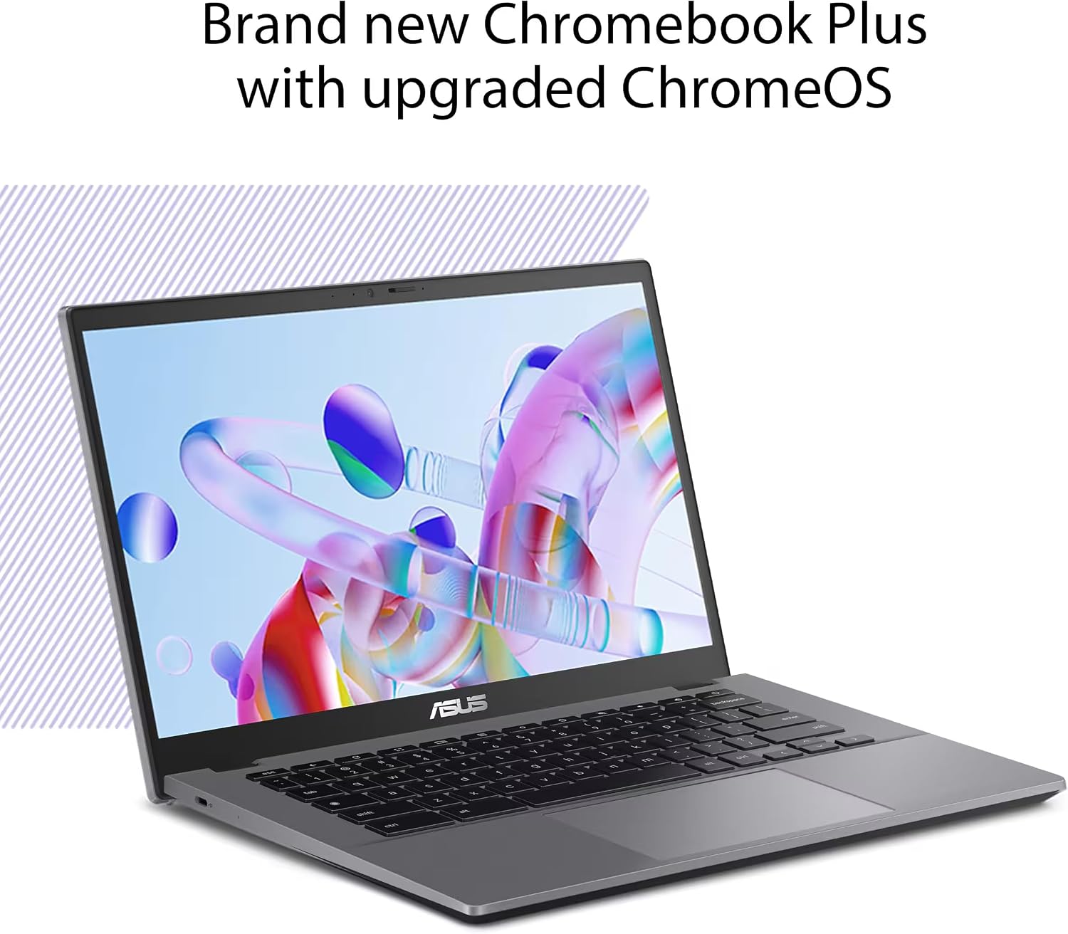 ASUS Chromebook Plus CX34 Laptop (14' FHD Touchscreen, Intel Core i5-1335U, 8GB RAM, 256GB Storage (128GB+128GB SD)) Enterprise Business, Student, 1080p Webcam, Google AI, IST HUB, Wi-Fi 6E, Chrome OS