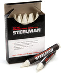 Steelman White Tire Marking Crayons for Mechanics, Marks Damage on Wet and Dry Tires | Case of 24