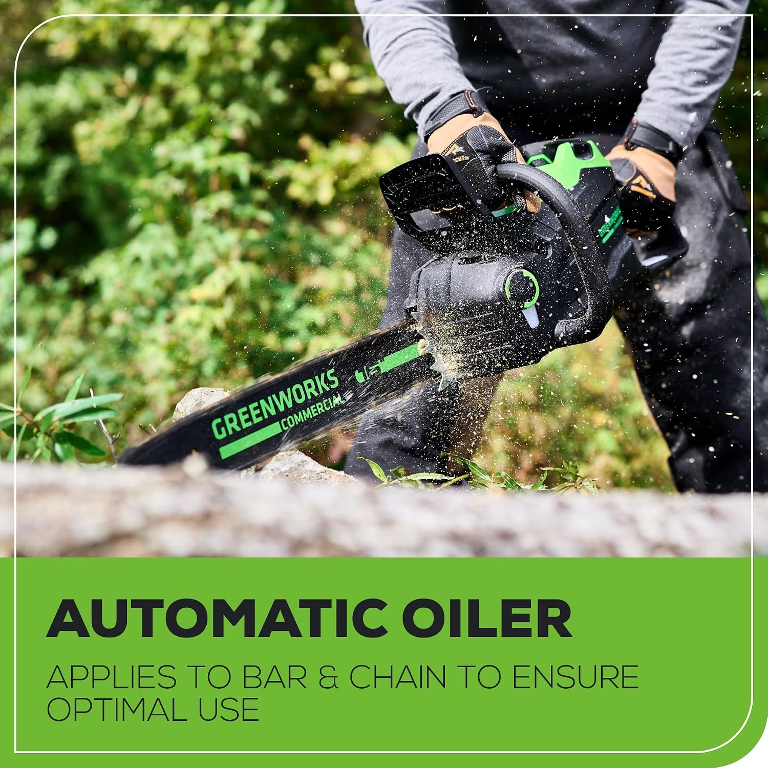 Greenworks 82V 16' Brushless (2.4 kW) Cordless Chainsaw (225 Cuts Per Charge), 4.0Ah Battery and Dual Port Rapid Charger (Great For Landscapers and Professionals