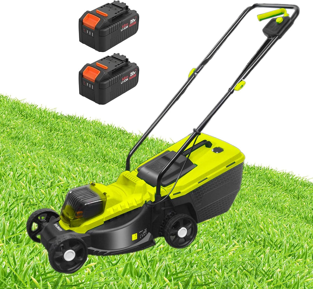 Electric Lawn Mower for Yards, 40V Self-Propelled Lawn Mower Cordless with 3-Position Height Adjustment, 2x4.0Ah Lithium Battery, Lawn Dethatcher for Lawns & Garden