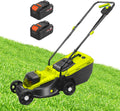 Electric Lawn Mower for Yards, 40V Self-Propelled Lawn Mower Cordless with 3-Position Height Adjustment, 2x4.0Ah Lithium Battery, Lawn Dethatcher for Lawns & Garden