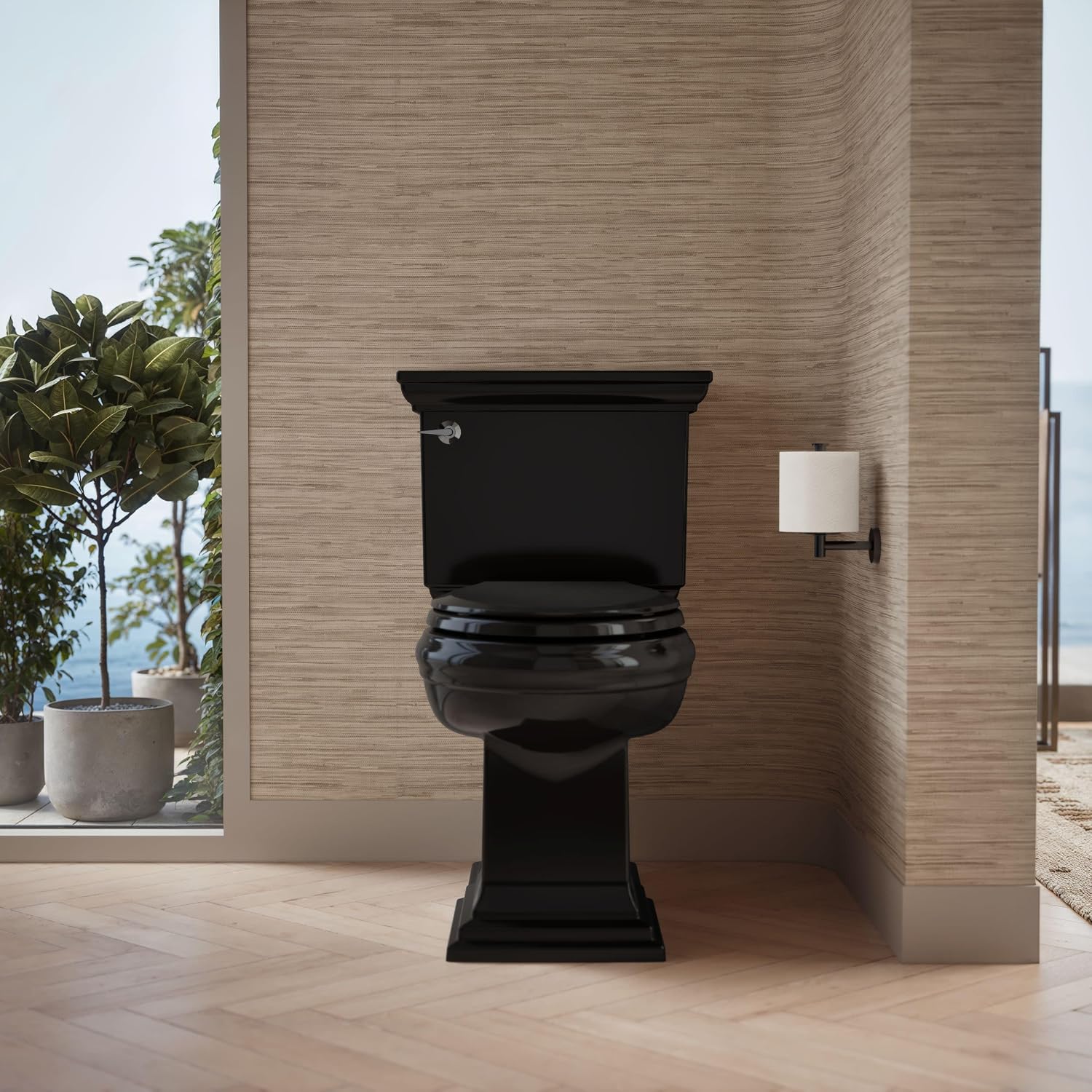 KOHLER CACHET® Nightlight Soft Close Toilet Seat Elongated, ReadyLatch®, Grip-Tight Hardware, Black