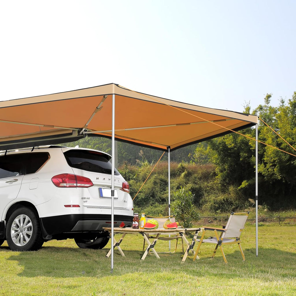 VEVOR 270 Degree Awning, 115 sq.ft Driver Side Vehicle Awning, UV50+ Waterproof Car Side Awnings with Carry Bag, All-Weather Overland Awnings Car Shelter for SUV Van Truck Camping
