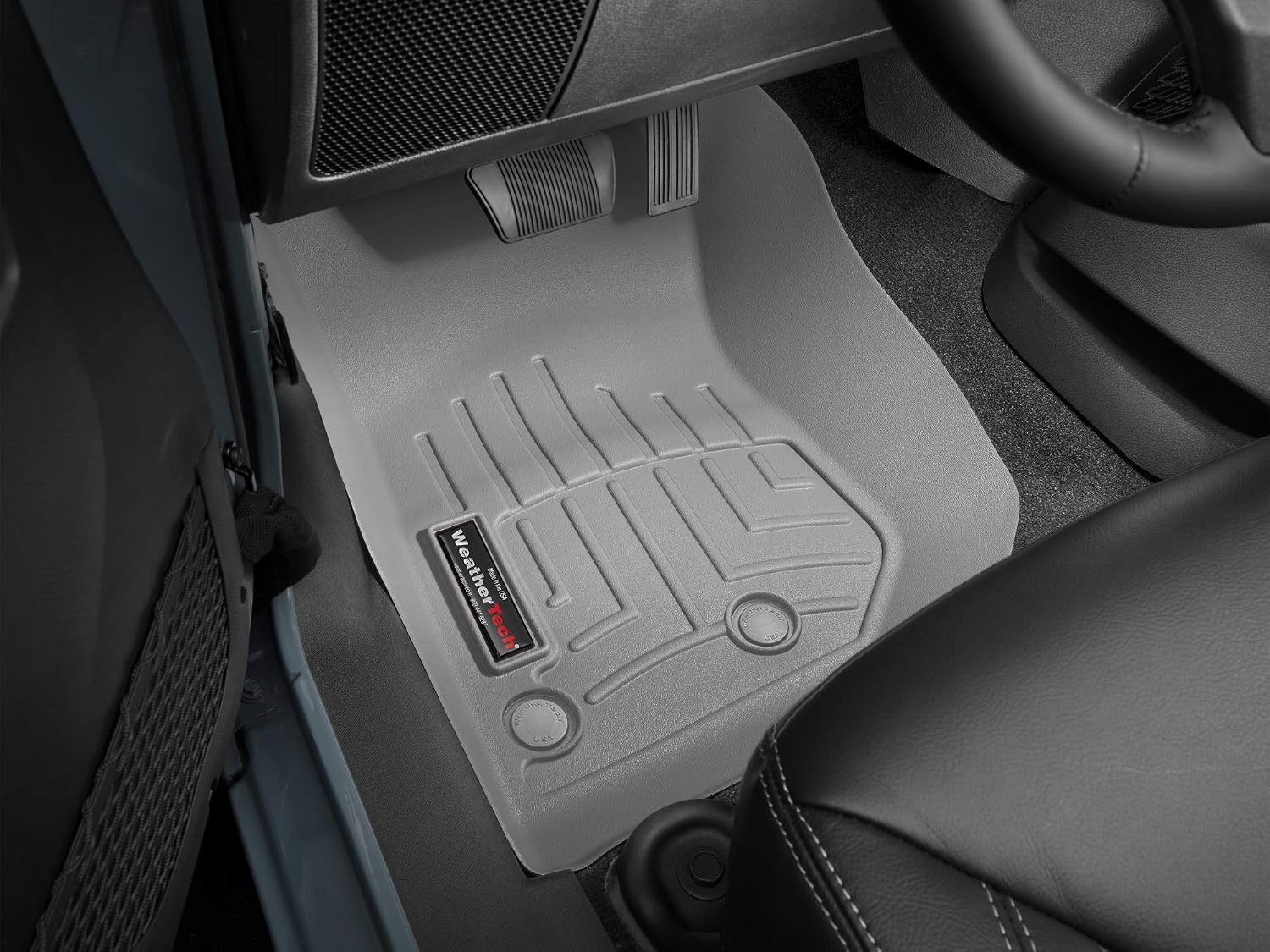 WeatherTech Custom Fit FloorLiners for Jeep Wrangler JK Unlimited 4-Door, Wrangler JK 2-Door, Wrangler 2-Door - 1st Row (465731), Grey