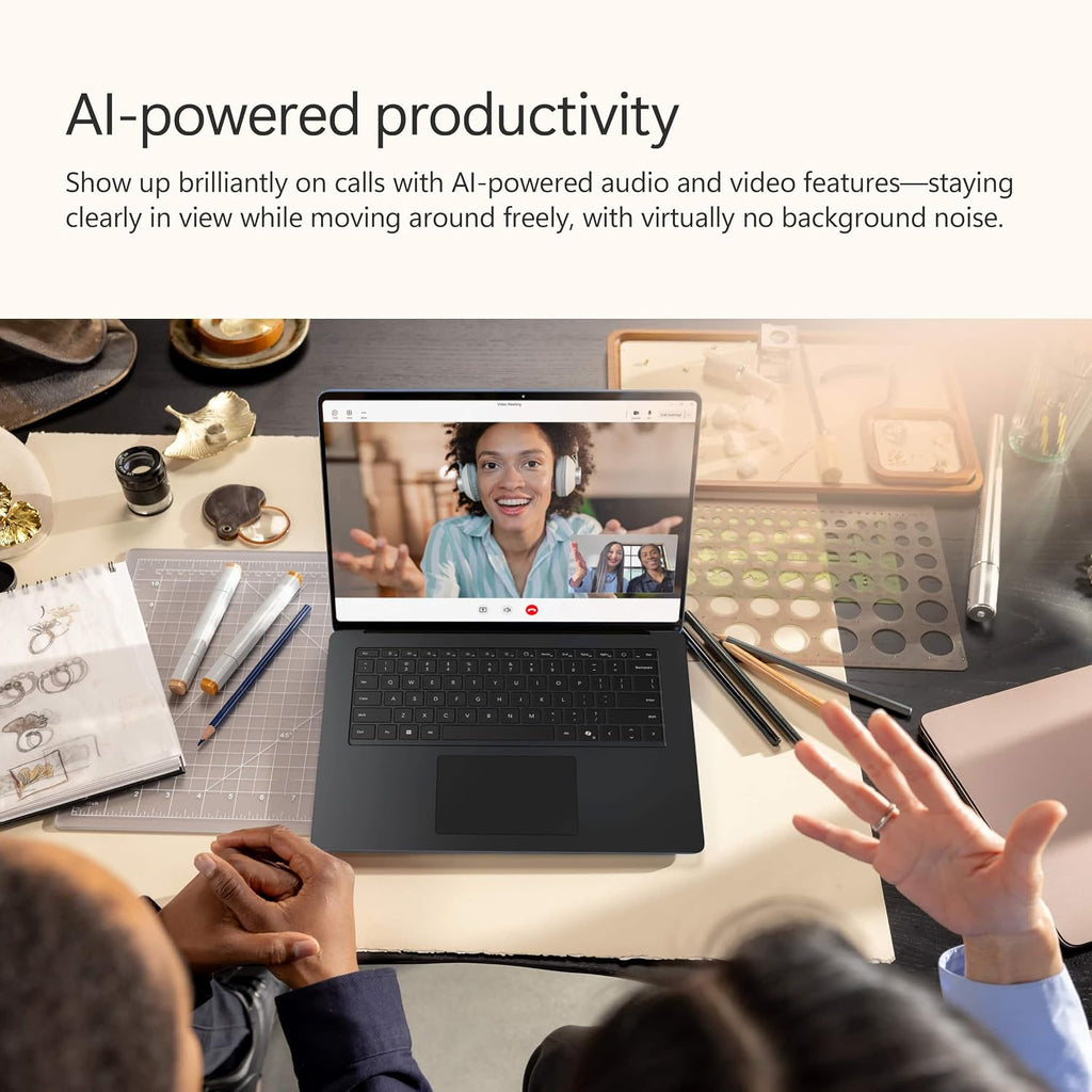 Microsoft Surface Laptop 7 AI Copilot+ PC for Business (15' 2K+ Touchscreen, Snapdragon X Elite (> Intel i7-1355U), 16GB, 1TB SSD) 22-Hr Long Battery Life, Backlit, Wi-Fi 7, IST Hub, Win 11 Pro, Black