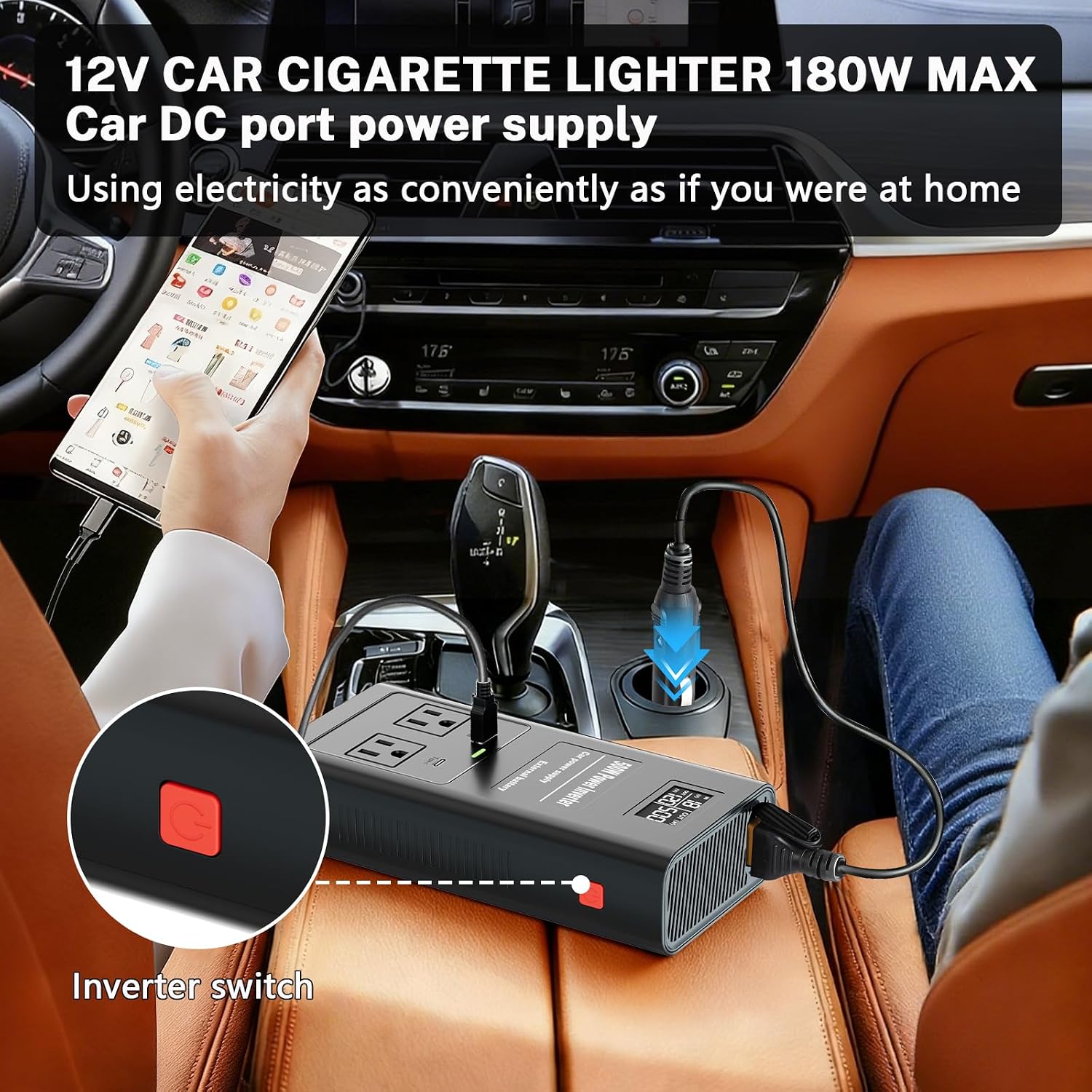Pure Sine Wave Inverter Compatible with Milw-auke 18V Battery, 2 in 1 500W 4 Ports Power Inverter Battery Charger Generator DC 20V to AC* 2 Outlets, 120V Car Charger Plug, USB&Type-C (Tool Only)