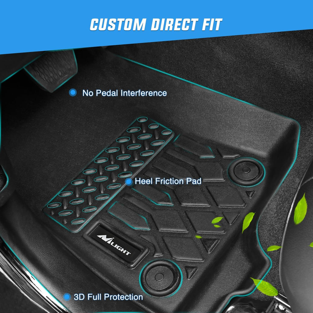 Nilight TPE Floor Mats for Jeep Grand Cherokee L 7-Passenger 2021 2022 2023 2024 2025 2026,All Weather Custom Fit Heavy Duty Floor Liners