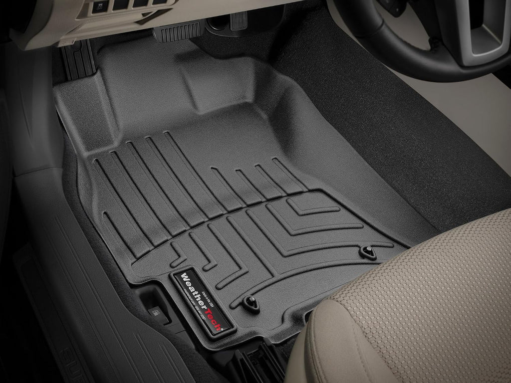 WeatherTech Custom Fit FloorLiners for Subaru Legacy, Outback, 1st Row (447081), Black