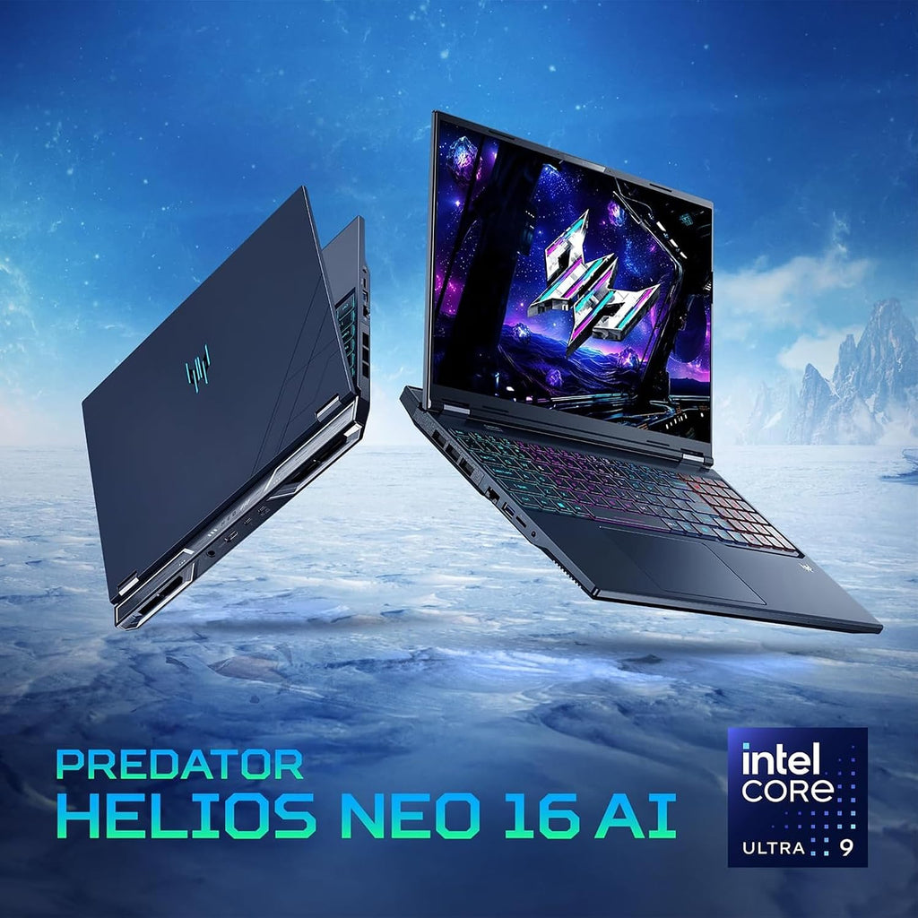 acer Predator Helios Neo 16 AI Gaming Laptop | 16' WQXGA IPS 240Hz | Intel Core Ultra 9 275HX | 32GB DDR5 2TB SSD | GeForce RTX 5070 Ti (Up to 992 AI Tops) | RGB Backlit Win11 Pro w/DLCA Accessory