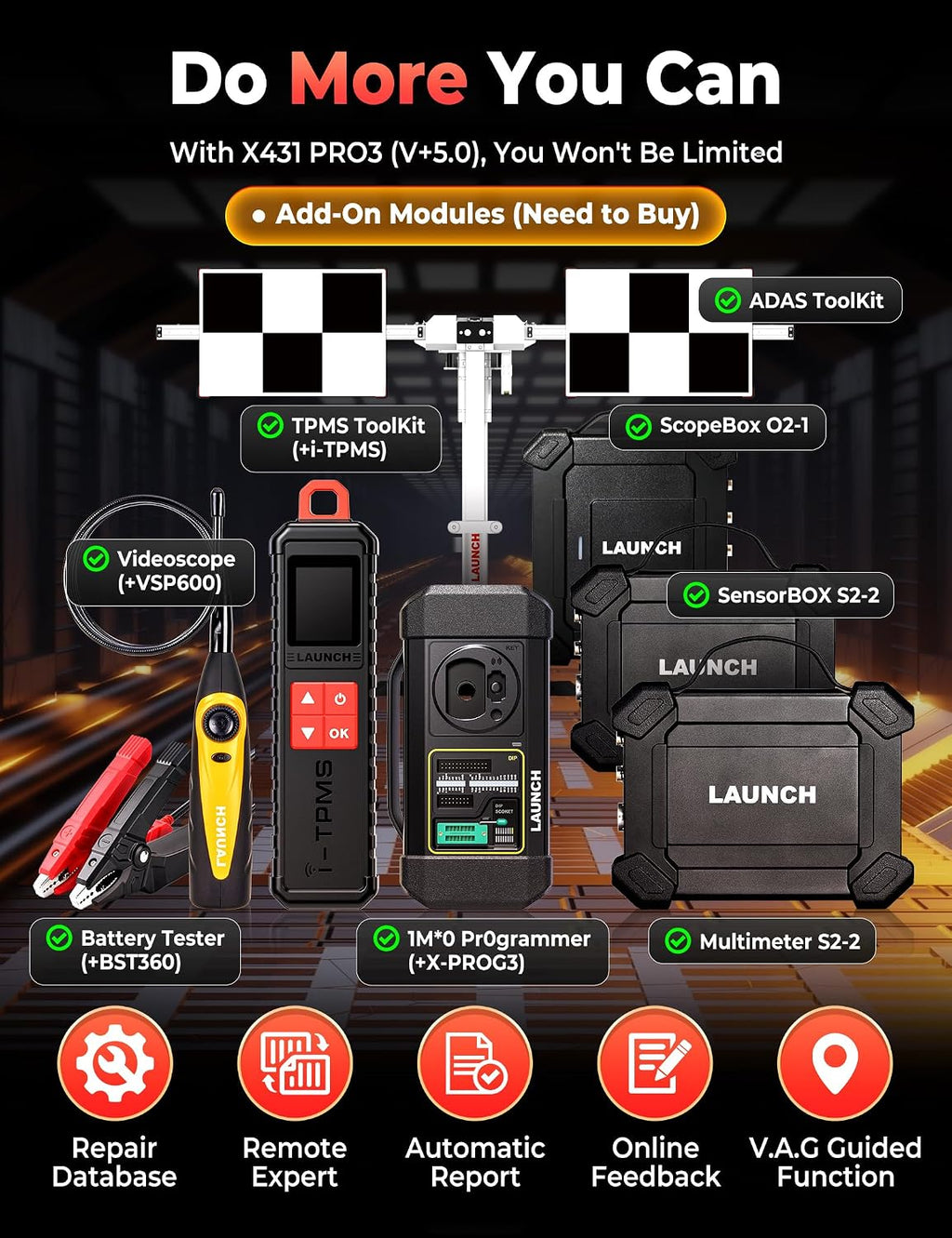 LAUNCH X431 PRO3 (V+) V5.0 Scanner, 2026 Upgrade All-in-One Bidirectional Scan Tool, Topology Map, Scan HD Trucks, DBSCar VII VCI, 55+ Services&Online Coding, All System,CANFD&DOIP, 2-Year Free Update