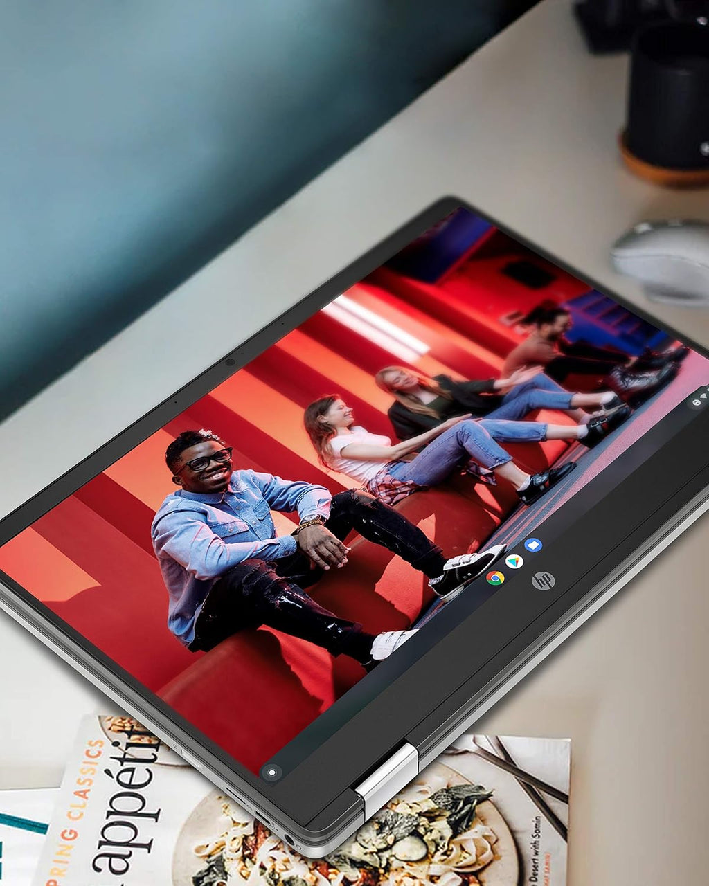 HP Chromebook x360 14a 2-in-1 Laptop, Intel Pentium Silver N5000 Processor, 4 GB RAM, 64 GB eMMC, 14' HD Display, Chrome OS with Webcam & Dual Mics, Work, Play, Long Battery Life (14a-ca0022nr, 2021)