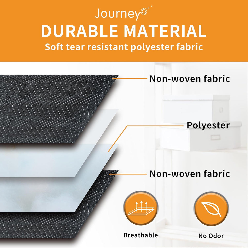 Moving Blankets 72'x80' 12 pack, (45 lb/dz weight), Heavy Duty Moving Blanket, Deluxe Quality Padded Packing Blankets for Furniture Shipping and storage, Black (12 Deluxe Black Blankets 45 lbs/Dozen)