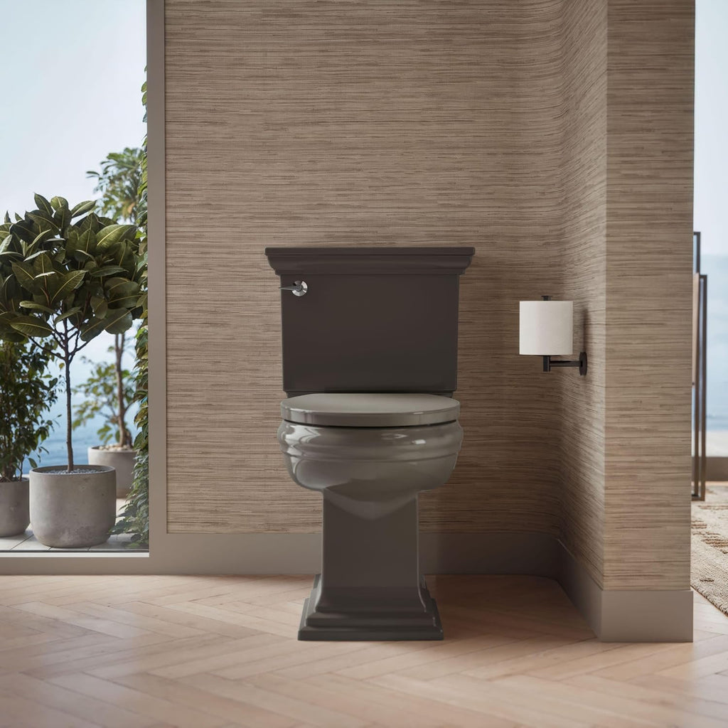 Kohler K-26801-58 Impro ReadyLatch Quiet Close Elongated Toilet Seat, Thunder Grey