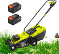 40V Self-Propelled Lawn Mower, Lawn Dethatcher with 3-Position Adjustable Cutting Height, Large Capacity Grass Basket, Electric Lawn Mower for Yard & Garden (2 * 4AH Batteries Included)