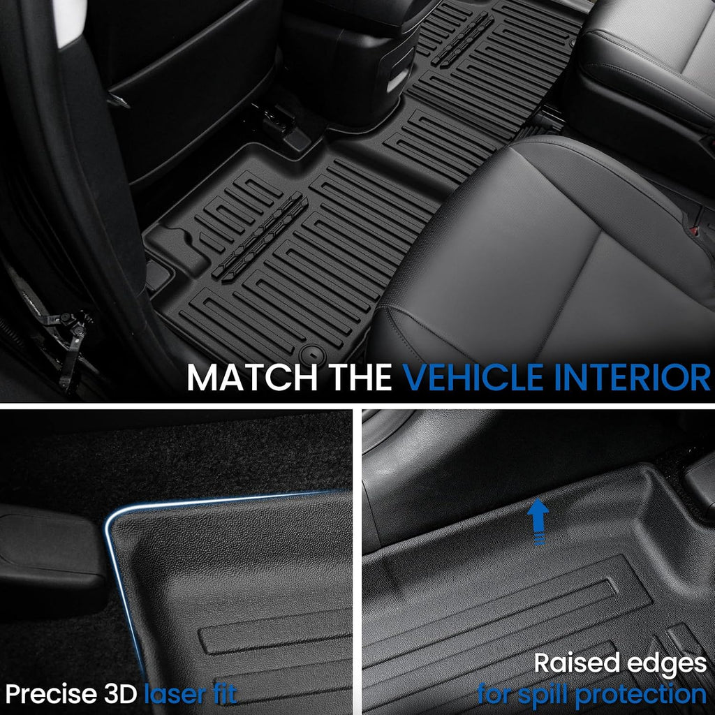 Floor Mats Set for 2026 Hyundai Palisade Hybrid 7/8 Seats (Not Fit Gas), All Weather TPE Backrest Mat Cargo Mat Floor Liner Accessories, Waterproof and Durable Car Mats