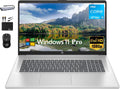 HP 2024 Essential 17.3'' FHD Business Laptop Computer, Intel Core i3-1215U (6-Core), 32GB RAM, 1TB PCIe SSD, Fullsize Keyboard, Webcam, Wi-Fi, HDMI, Windows 11 Pro +MarxsolAccessory, Natural Silver
