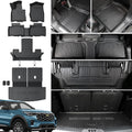 Floor Mats for 2020-2025 2026 Ford Explorer 6 Seats Captain Chairs Car Mat Accessories, All Weather TPE Cargo Mat Backrest Mat Active/ST Line/ST/Platinum