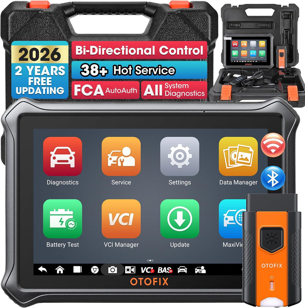 OTOFIX D1 Lite 2026 Bidirectional Scan Tool, Bluetooth OBD2 Scanner Diagnostic Tool, 2 Years Free Update, 38+ Services, CANFD & DoIP Protocols, All System Diagnoses, ABS Bleeding, Auto VIN