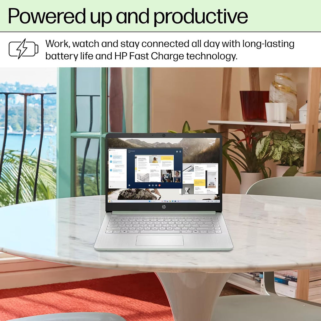 HP Ultrabook 14 Laptop Computer Business Study & Home 2025, Lifetime MS Office + Windows 11 Pro, Quad-Core Intel CPU, 8GB RAM & 628GB Storage (128GB UFS+500GB Ext), Wi-Fi 6, HubxcelAccessory, Geeen