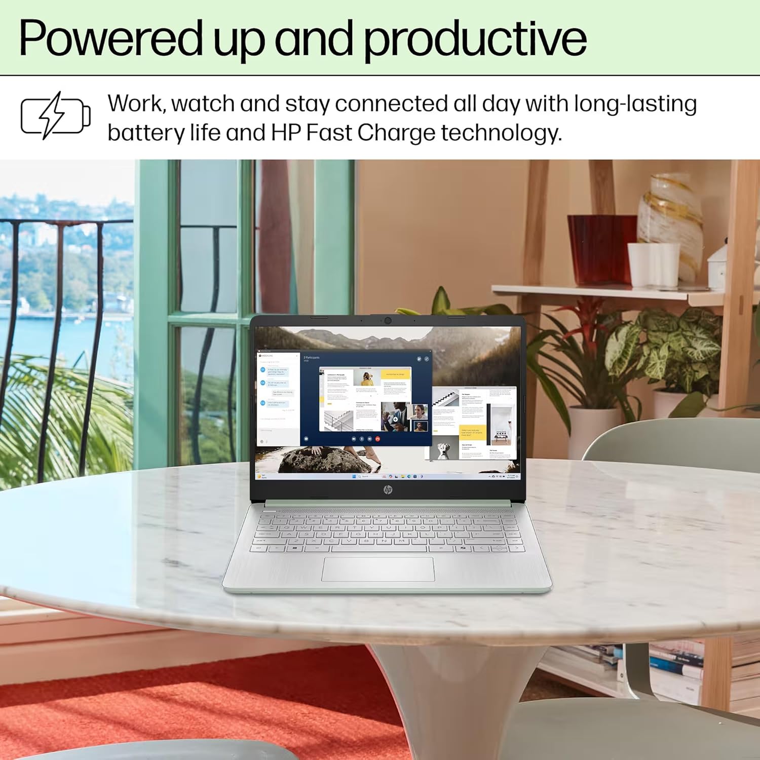 HP Ultrabook 14 Laptop Computer Business Study & Home 2025, Lifetime MS Office + Windows 11 Pro, Quad-Core Intel CPU, 16GB RAM & 628GB Storage (128GB UFS+500GB Ext), Wi-Fi 6, HubxcelAccessory, Geeen