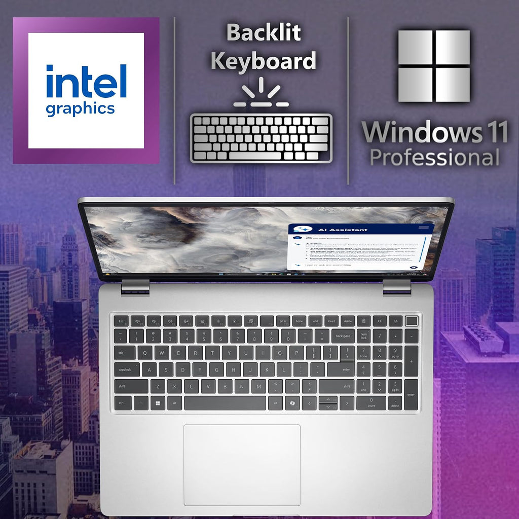 Oemgenuine Dell Pro 16 Plus PB16250 (Replaces Latitude 5550) Business Notebook 16' FHD+ Intel Ultra 7-265U, 32GB DDR5 RAM, 512GB NVMe, Wi-Fi 6E, BT, Backlit Keyboard, HD Webcam, RJ-45, Win 11 Pro