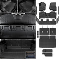 Floor Mats Cargo Mat Set for 2018-2024 Ford Expedition Max 8 Seats Bench Seat, Extra Sub-Trunk Mat and Door Sill Guards, All Weather TPE Cargo Liner Trunk Lower Mat Accessories