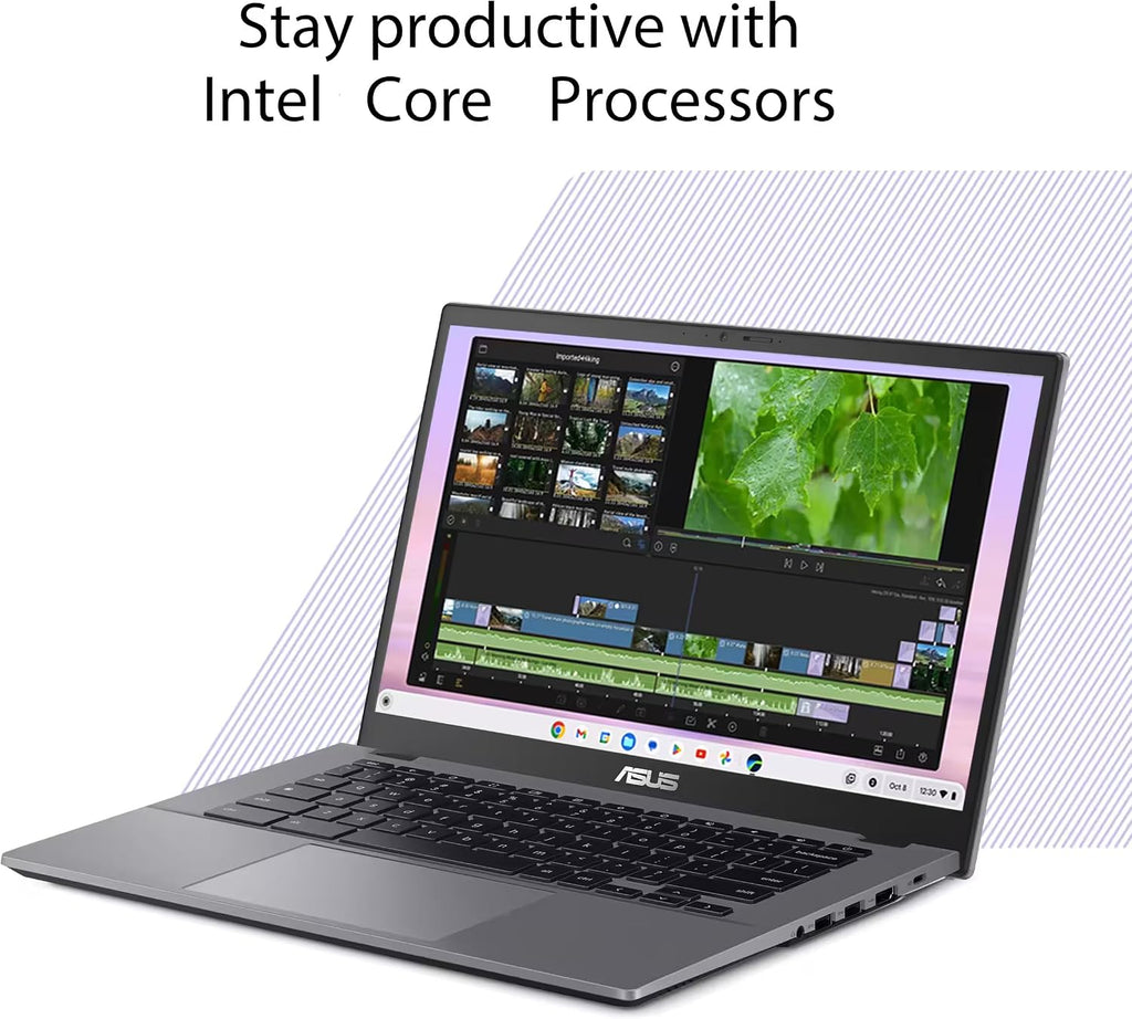 ASUS Chromebook Plus CX34 Laptop (14' FHD Touchscreen, Intel Core i5-1335U, 8GB RAM, 256GB Storage (128GB+128GB SD)) Enterprise Business, Student, 1080p Webcam, Google AI, IST HUB, Wi-Fi 6E, Chrome OS