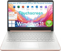 HP Touchscreen Laptop Computer for Student Home Study, 1-Year Office 365, Intel Processor, 8GB RAM, 256GB PCIe SSD, WiFi 6, BT 5.4, 14 inch, Webcam, Type-C, HDMI, Pale Rose Gold, Windows 11S (Renewed)