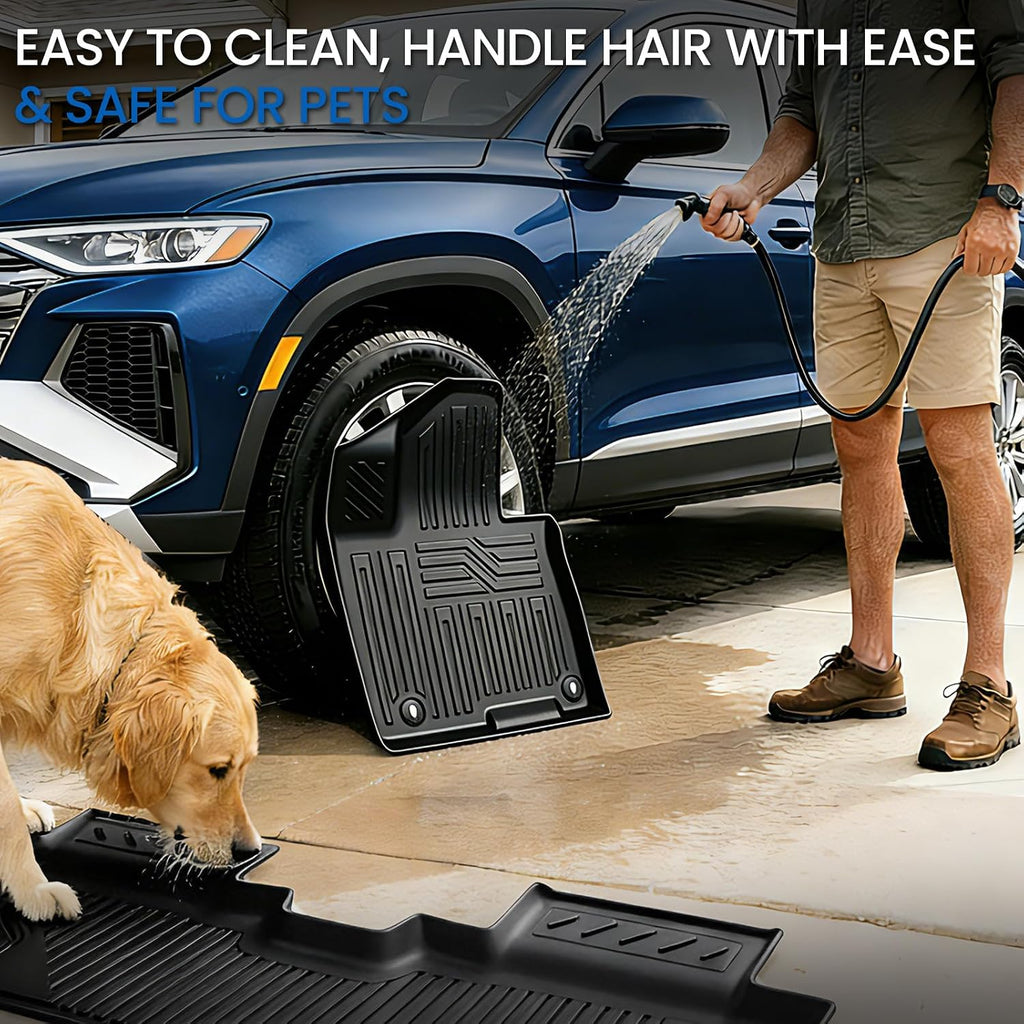 Floor Mats Set for Hyundai Tucson 2022-2025 2026 Hybrid Version (Not fit Gas and PHEV), All Weather TPE Cargo Liner Backrest Mat Trunk Mat Door Sill Guards Accessories