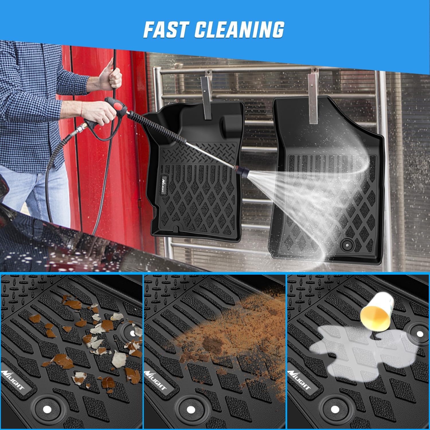 Nilight TPE Floor Mats for Nissan Altima 2007 2008 2009 2010 2011 2012 All Weather Custom Fit Heavy Duty Floor Liners