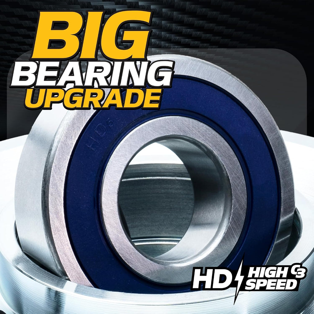 HD Switch HiTorque 130ftlb Billet Pulley Electric Clutch 104-3624 109-7035 & 20A PTO Switch 103-5221 w/Larger Pulley Bearing fits Toro Exmark Z-Master Laser Z CT TimeCutter Lawn Mower