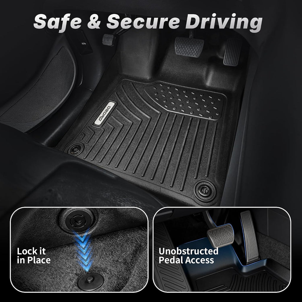 OEDRO Floor Mats & Trunk Mat with Backrest Mat Fit for Honda Pilot 2026 2025-2023,Custom Fit TPE All Weather Floor Liners, Back Seat Protector Accessories