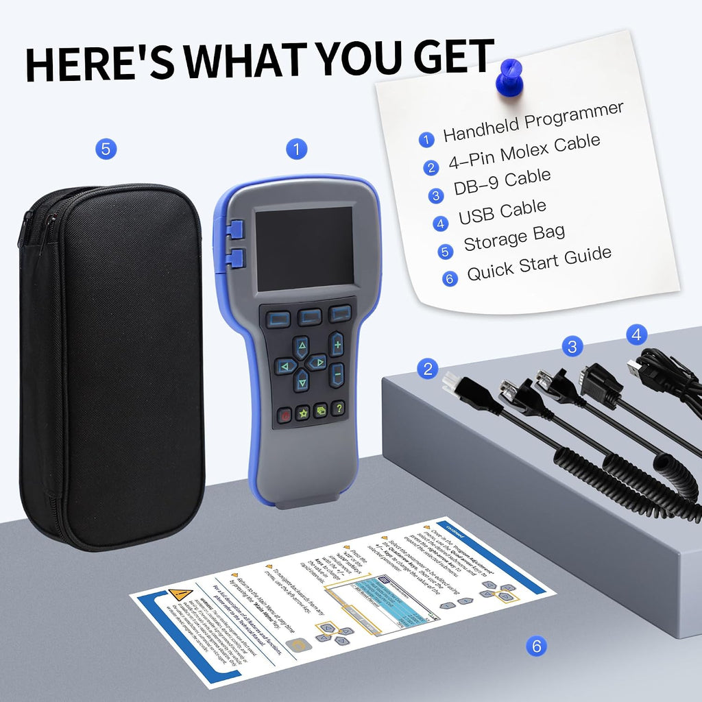 1313-4331 Handheld Programmer for Golf Carts, 1313-4431 OEM Grade Tool | Universal Diagnostic Programming Tool for Curtis Controllers, 1313-4401 Handset Programmer for Forklifts, AWP, Easy-to-Use