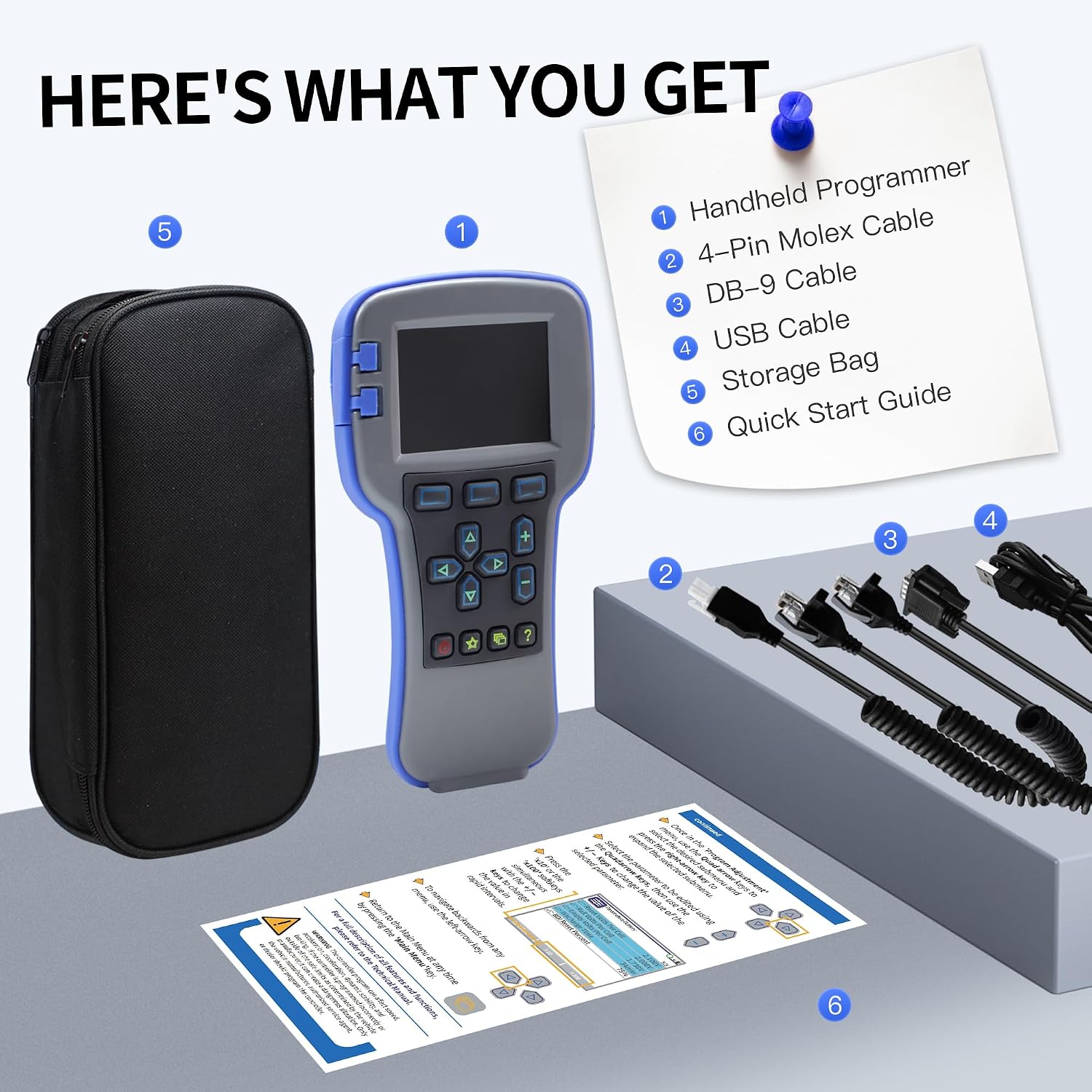 1313-4331 Handheld Programmer for Golf Carts, 1313-4431 OEM Grade Tool | Universal Diagnostic Programming Tool for Curtis Controllers, 1313-4401 Handset Programmer for Forklifts, AWP, Easy-to-Use