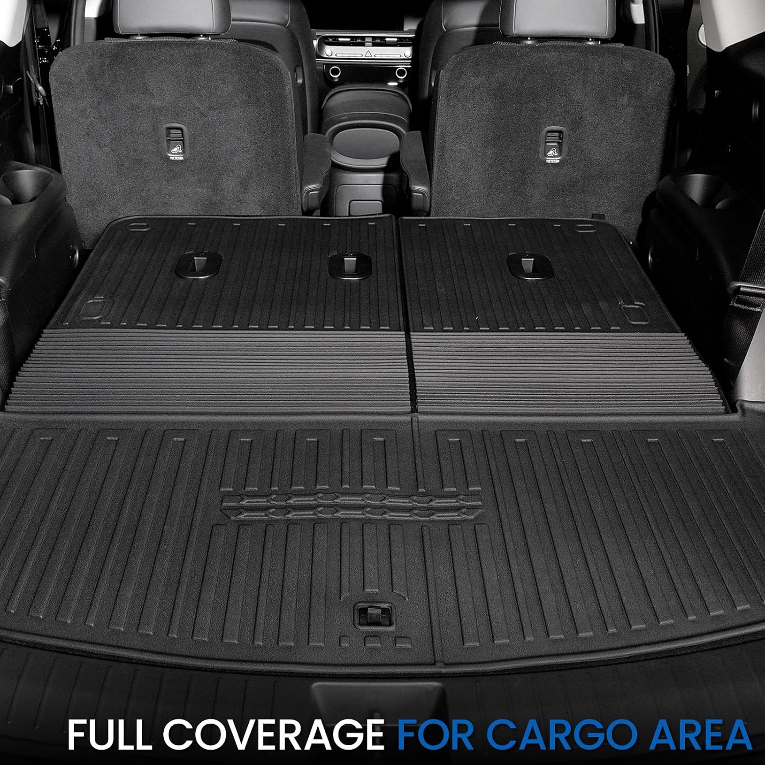 Floor Mats Set for 2026 Hyundai Palisade Hybrid 7/8 Seats (Not Fit Gas), All Weather TPE Backrest Mat Cargo Mat Floor Liner Accessories, Waterproof and Durable Car Mats