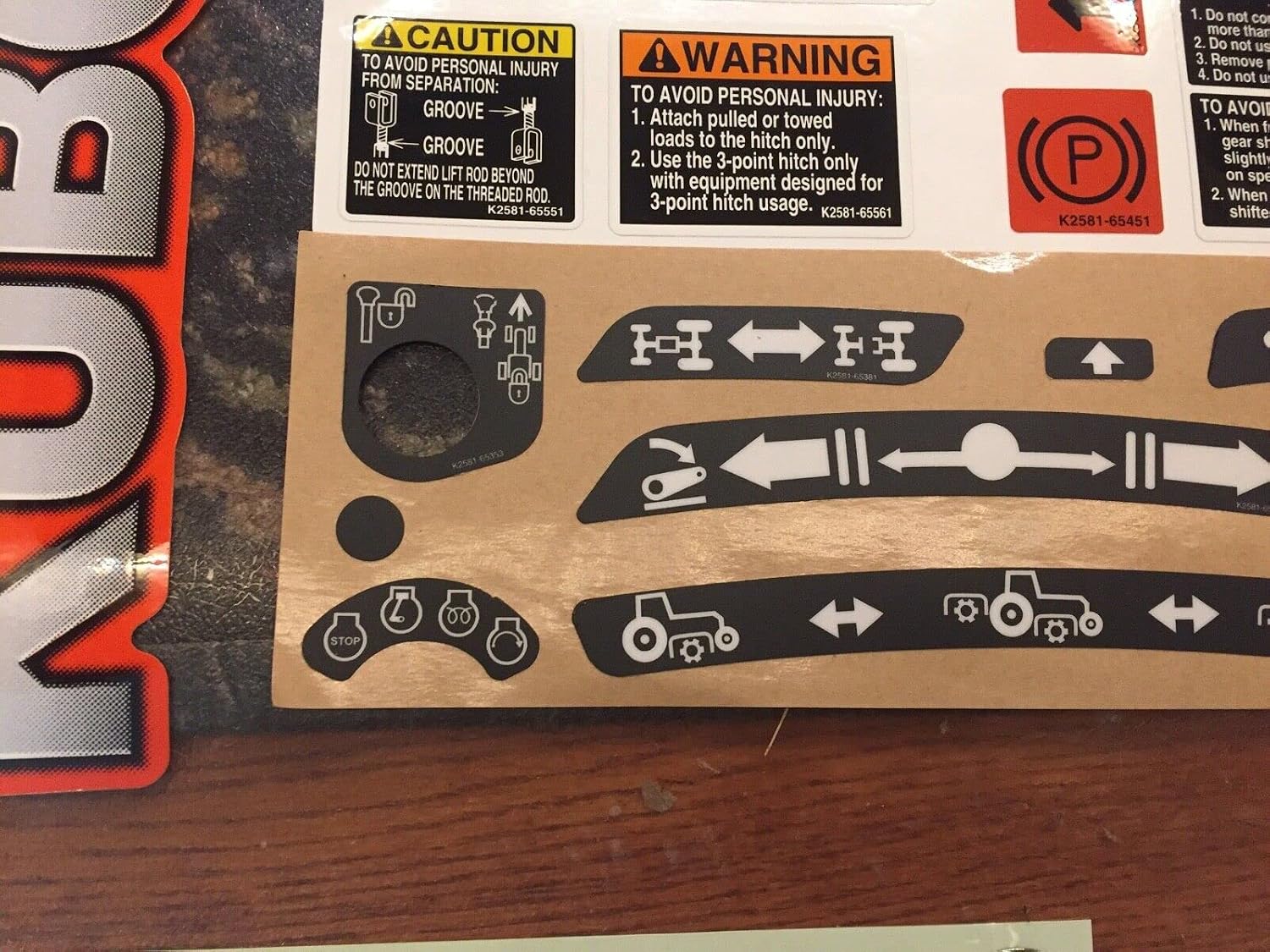 Decal Kit Tractor Decals Sticker Full Set *Restore +Applicator Tool OEM Compatible with Kubota BX 2350 Tractor BX
