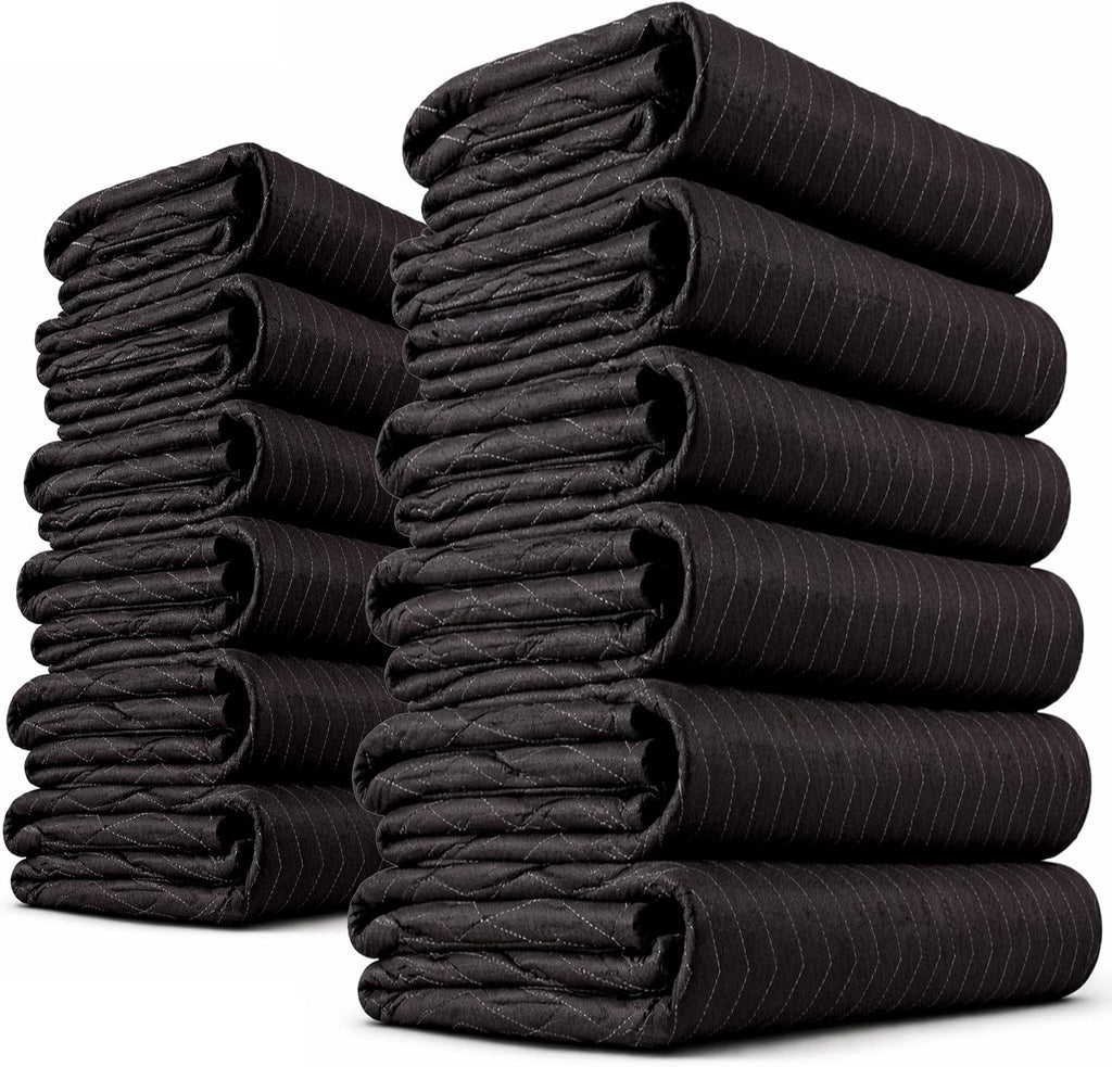 US Cargo Control 54 lb/Dozen, 80'x72' Large Moving Blanket, MBECONO54 Econo Mover, 12-Pack