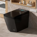 WinZo Square Smart Toilet Bidet For Modern Bathroom,Diamond-shaped Sleek Design Elonagted Rectangle 17' Comfort Bowl (Black)