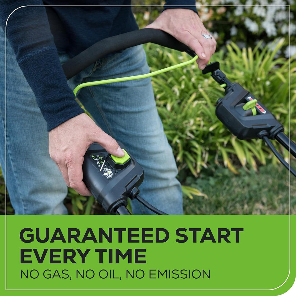 Greenworks 82V Bundle - 25' Brushless (Self-Propelled) Cordless Lawn Mower, (2) 4.0Ah Batteries and Dual Port Rapid Charger + Bonus 4.0Ah Battery (Bonus Battery)