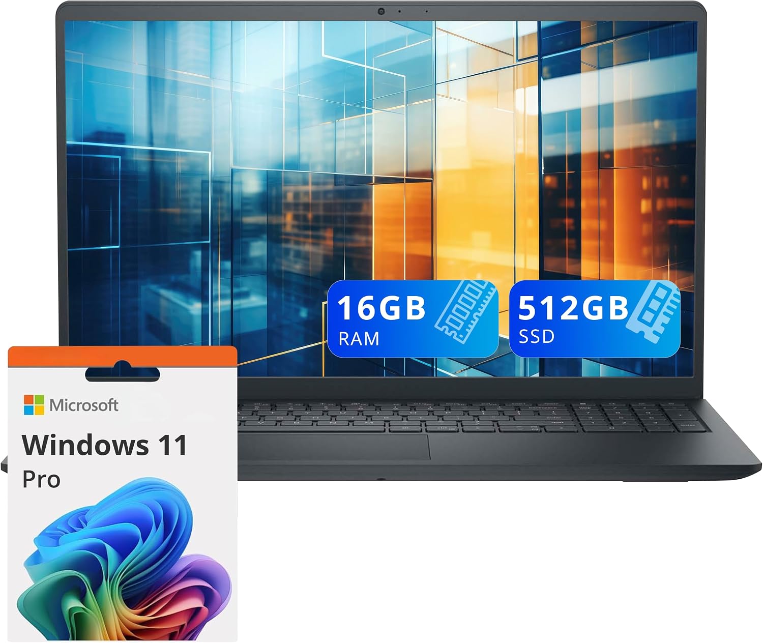 Dell Inspiron 15 3530 15.6' FHD Touchscreen Laptop, Intel i7-1355U, 16GB DDR4 RAM, 512GB PCIe SSD, Intel UHD Graphics, Numeric Keypad, Wi-Fi 6, 720p Camera, Windows 11 Pro, Black