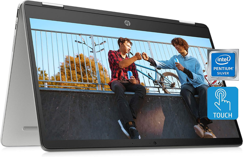 HP Chromebook x360 14a 2-in-1 Laptop, Intel Pentium Silver N5000 Processor, 4 GB RAM, 64 GB eMMC, 14' HD Display, Chrome OS with Webcam & Dual Mics, Work, Play, Long Battery Life (14a-ca0022nr, 2021)