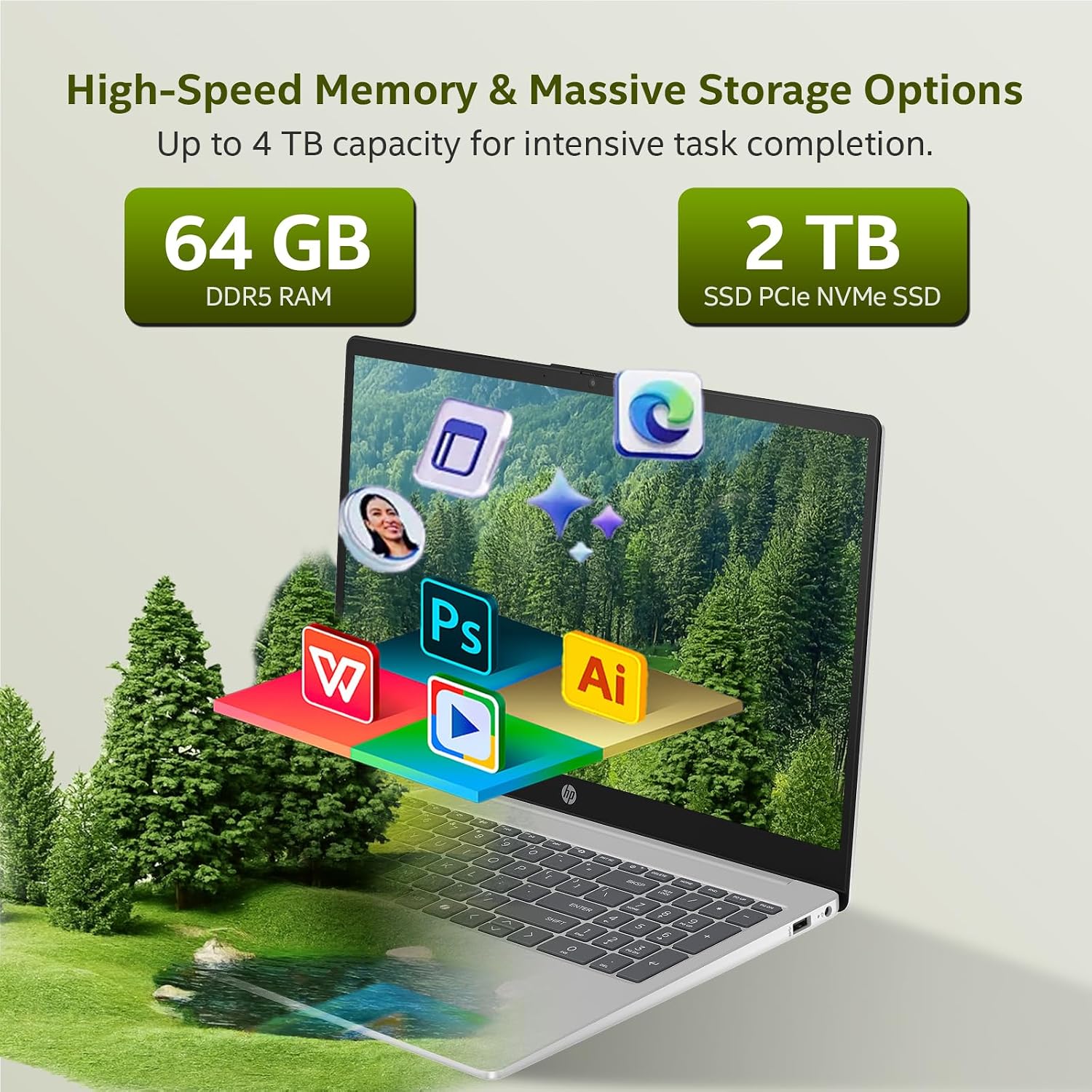 HP 15.6' Touchscreen Laptop, Intel Core i7-1355U (10-Core, Up to 5.0GHz), 32GB RAM 1TB SSD Windows 11 Pro, 15.6' FHD IPS, Copilot AI, Numeric Keyboard, Type-c, Patented KB Kit