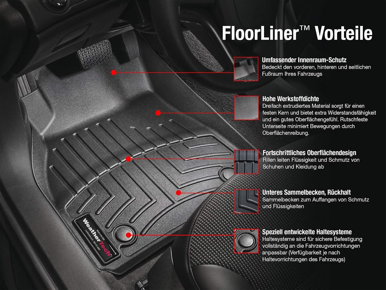 WeatherTech Custom Fit FloorLiners for Mazda MAZDA3-1st Row (452401), Tan