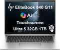 HP EliteBook 840 G11 Business Laptop (14' FHD+ Touchscreen, Intel 12-Core Ultra 5 125U (> i7-1355U), 32GB DDR5 RAM, 1TB SSD), Fingerprint Reader, 5MP Webcam, 2X Thunderbolt 4, Win 11 Pro, AI PC