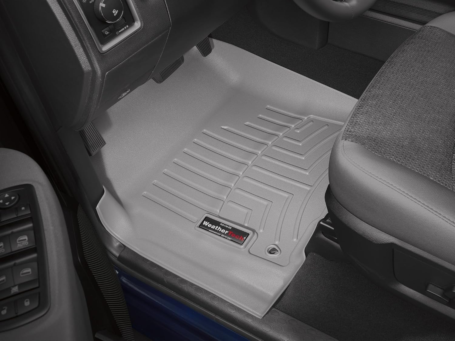 WeatherTech Custom Fit FloorLiners for Ram Truck 1500, Ram Truck 2500/3500, Ram 1500-1st Row (464651), Grey