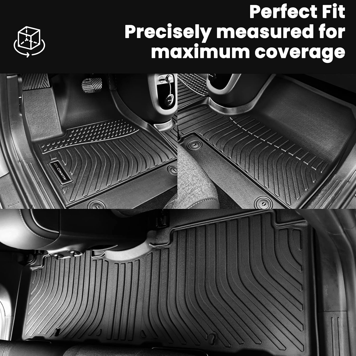 Auxko All Weather Floor Mats Upper Cargo Mat Fit for Honda CR-V 2023 2024 2025 2026(Include Hybrid) TPE Rubber Liners CRV Accessories Odorless Anti-Slip Floor Mats Cargo Mat for Upper Position
